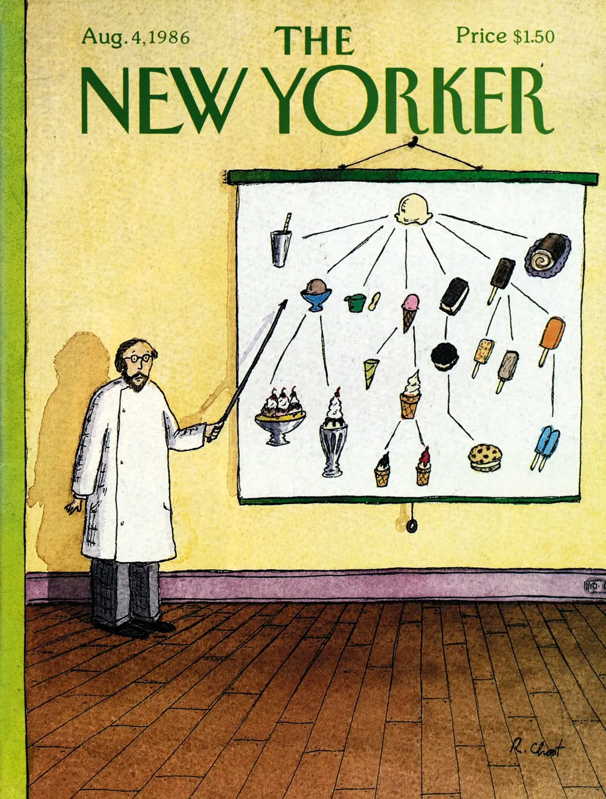 Обложка The New Yorker, 4 августа 1986, художник Роз Част