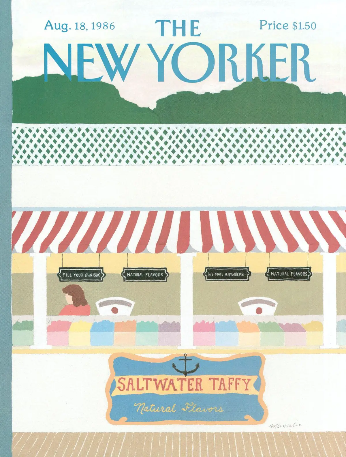 Обложка The New Yorker, 18 августа 1986, художник Марисабина Руссо