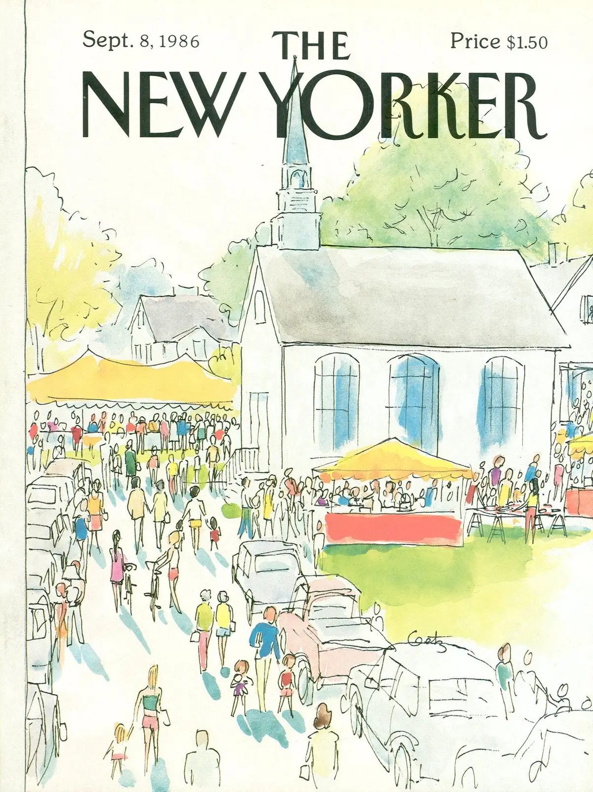 Обложка The New Yorker, 8 сентября 1986, художник Артур Гетц