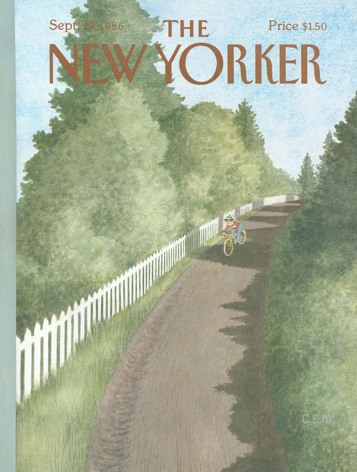 Обложка The New Yorker, 29 сентября 1986, художник Чарльз Э. Мартин