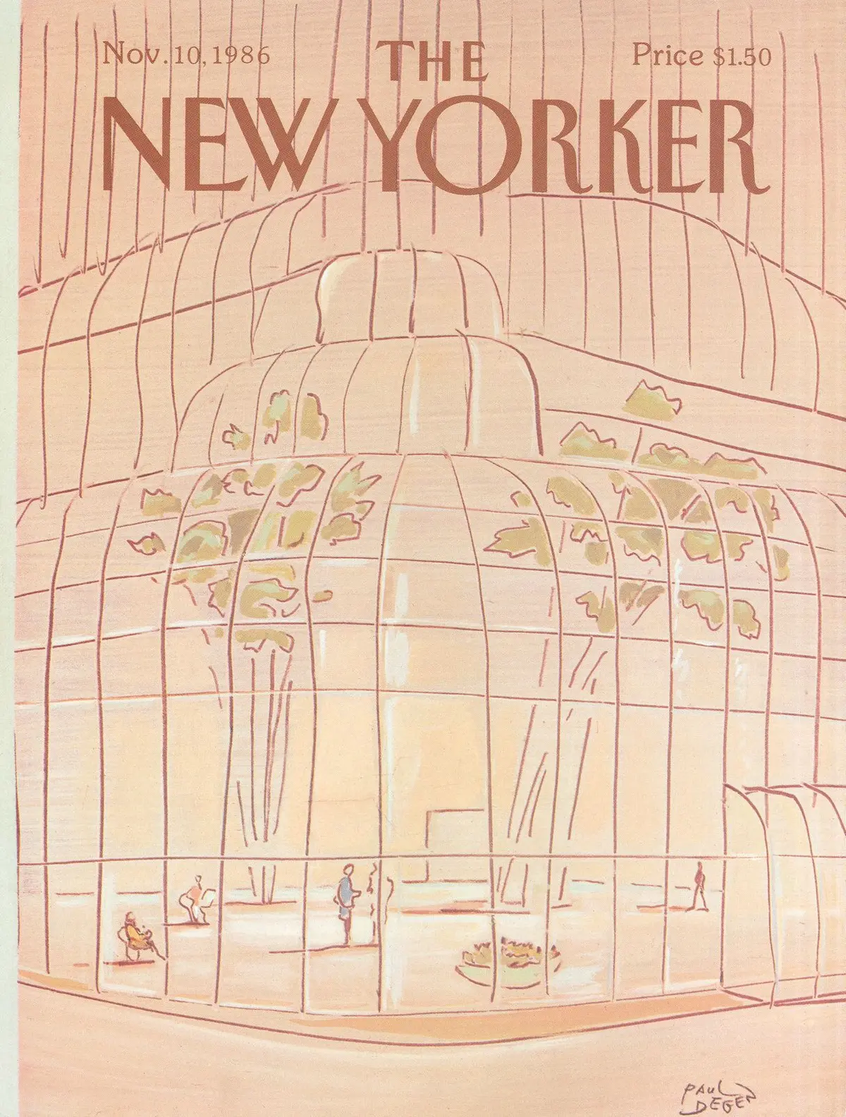 Обложка The New Yorker, 10 ноября 1986, художник Пол Деген