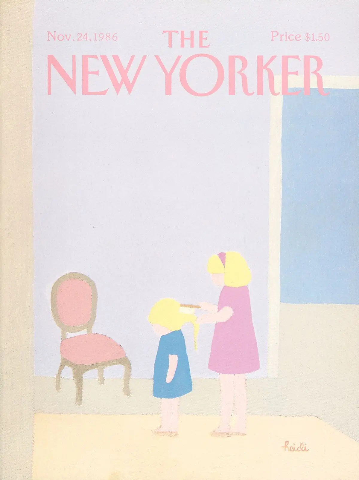 Обложка The New Yorker, 24 ноября 1986, художник Хайди Гённель