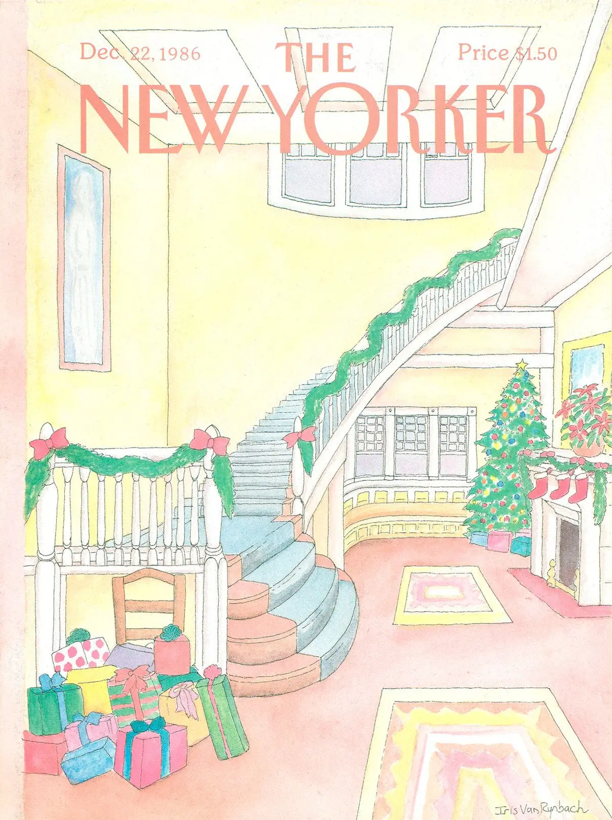Обложка The New Yorker, 22 декабря 1986, художник Айрис Ван Райнбах