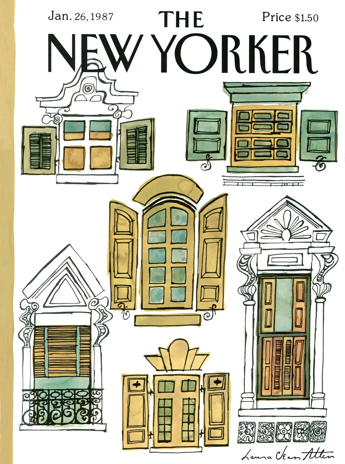 Обложка The New Yorker, 26 января 1987, художник Лора Джин Аллен