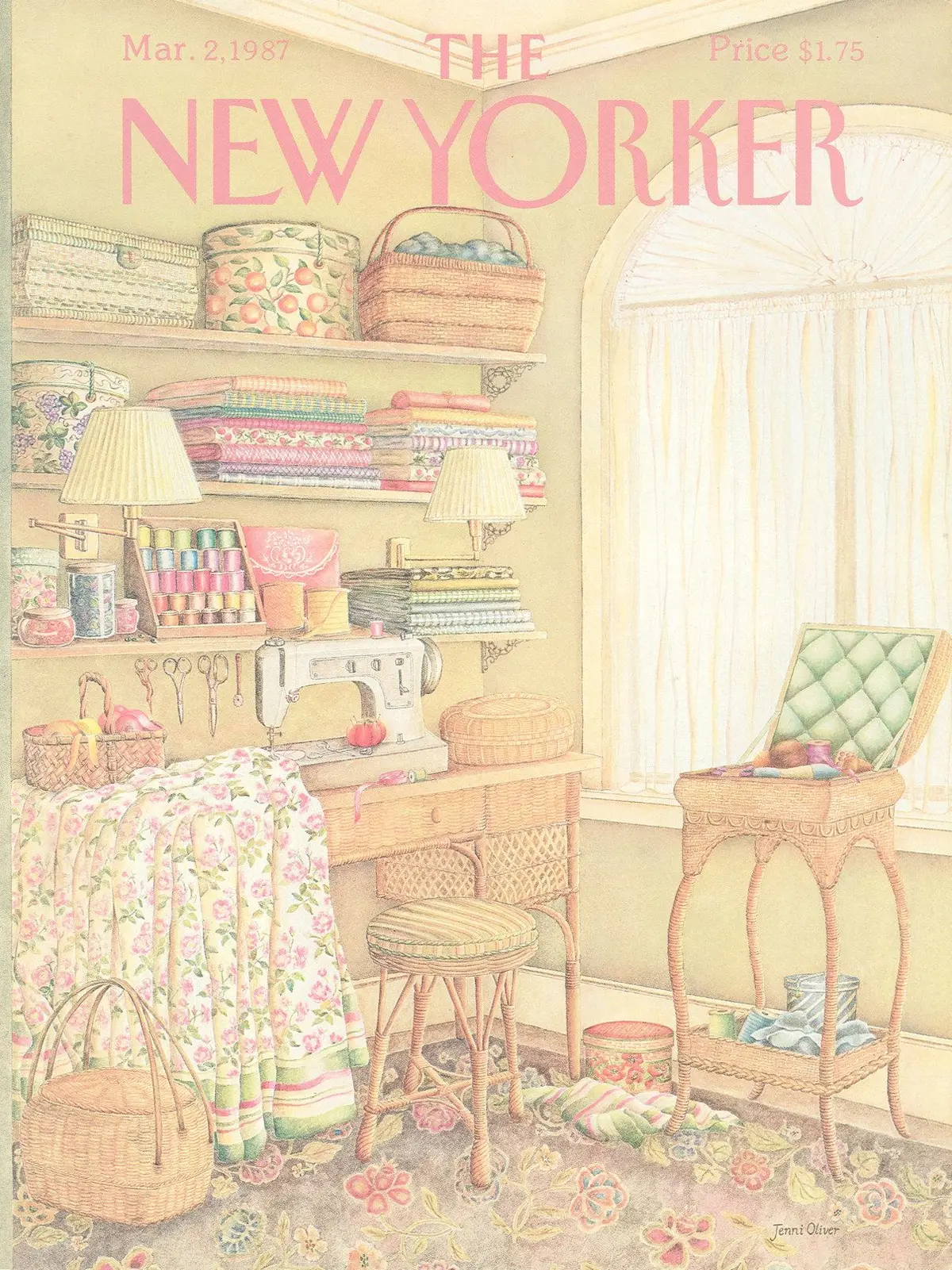 Обложка The New Yorker, 2 марта 1987, художник Дженни Оливер