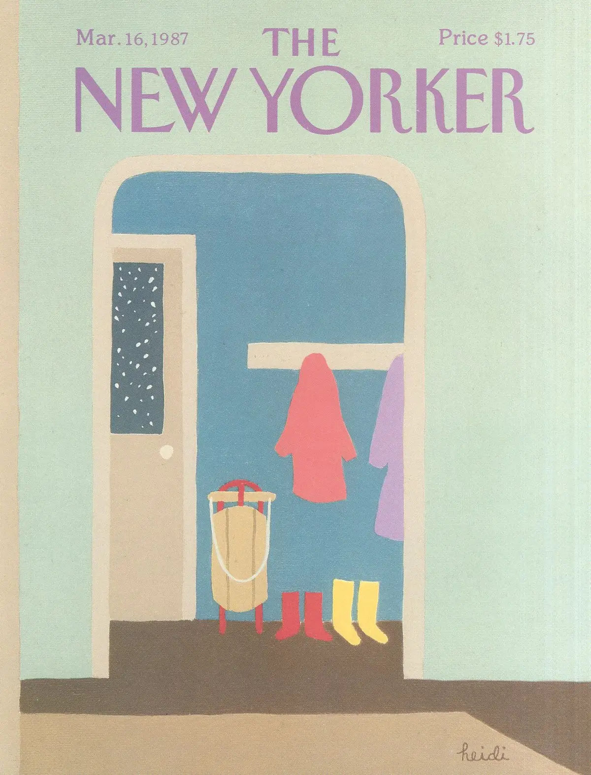 Обложка The New Yorker, 16 марта 1987, художник Хайди Гённель
