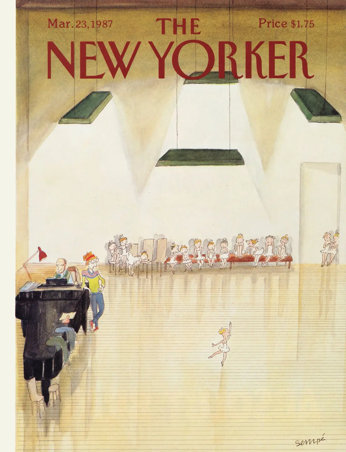 Обложка The New Yorker, 23 марта 1987, художник Жан-Жак Сампе