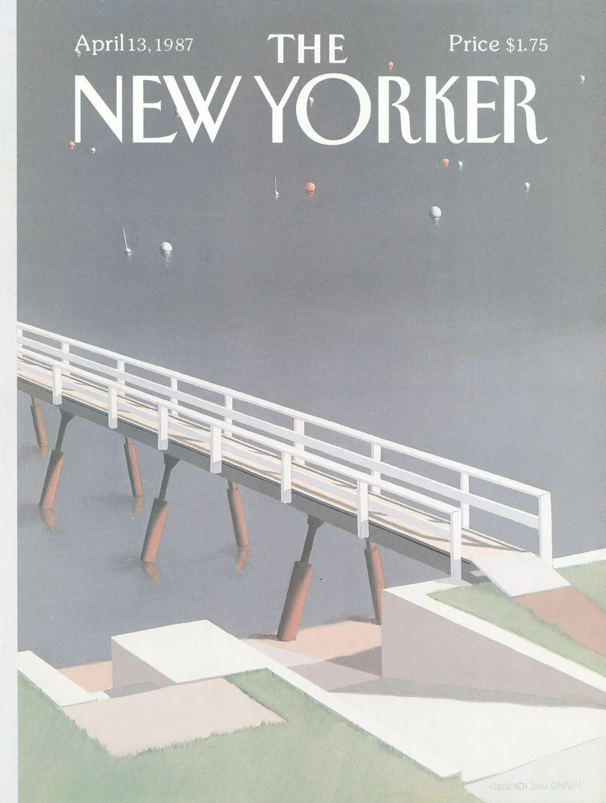 Обложка The New Yorker, 13 апреля 1987, художник Гретхен Доу Симпсон