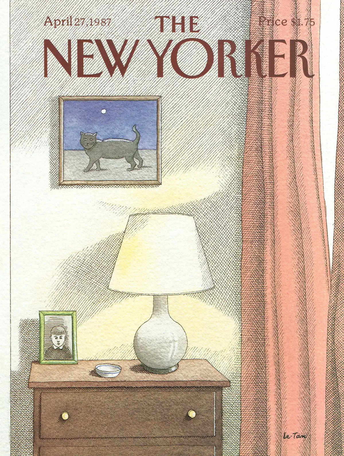 Обложка The New Yorker, 27 апреля 1987, художник Пьер Ле-Тан