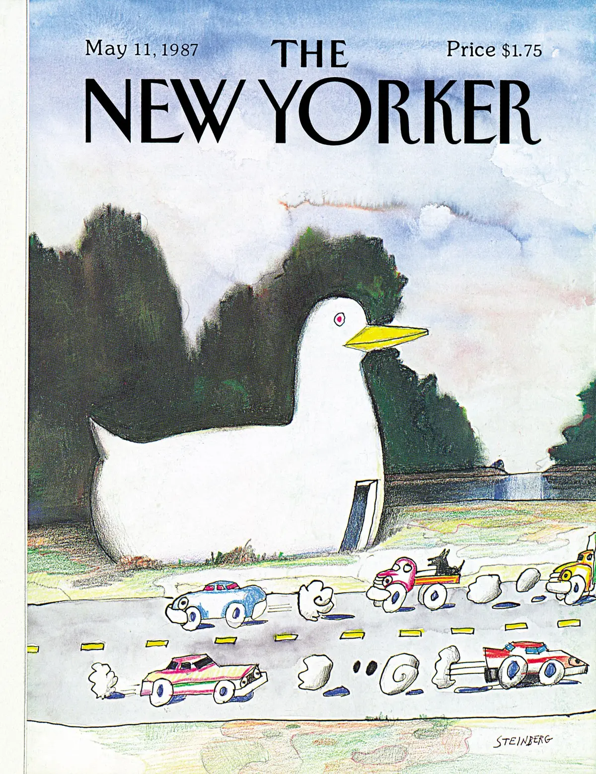 Обложка The New Yorker, 11 мая 1987, художник Сол Стейнберг