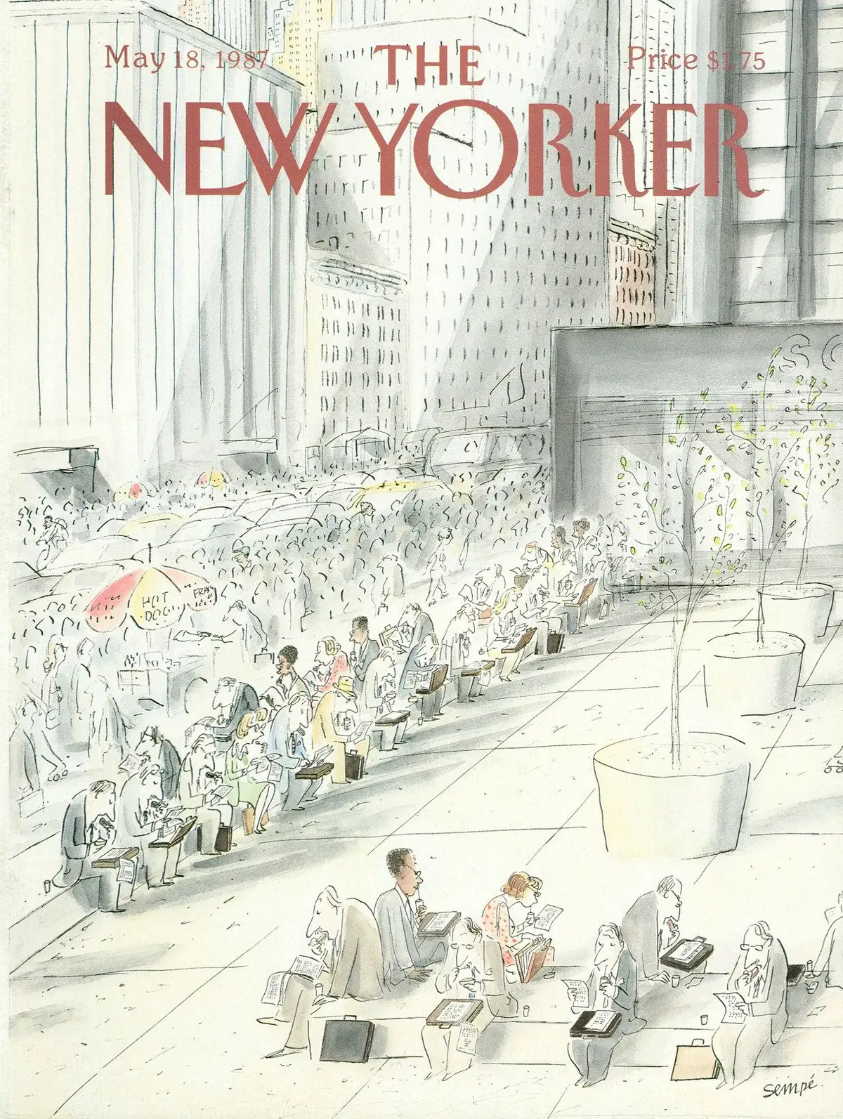 Обложка The New Yorker, 18 мая 1987, художник Жан-Жак Сампе