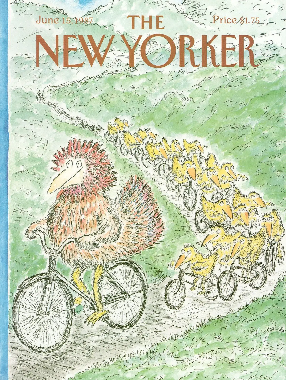 Обложка The New Yorker, 15 июня 1987, художник Эдвард Корен