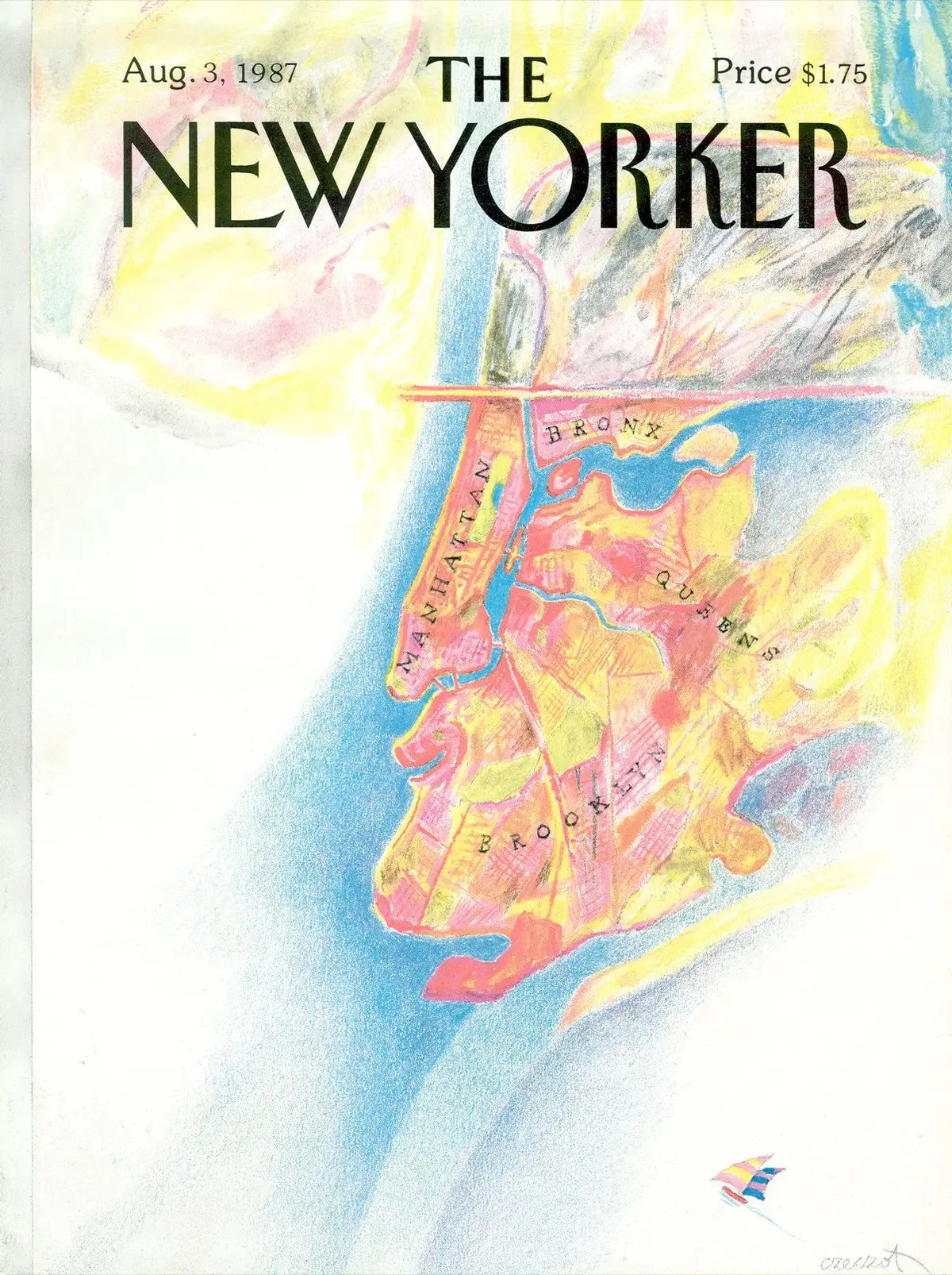 Обложка The New Yorker, 3 августа 1987, художник Анджей Чечот