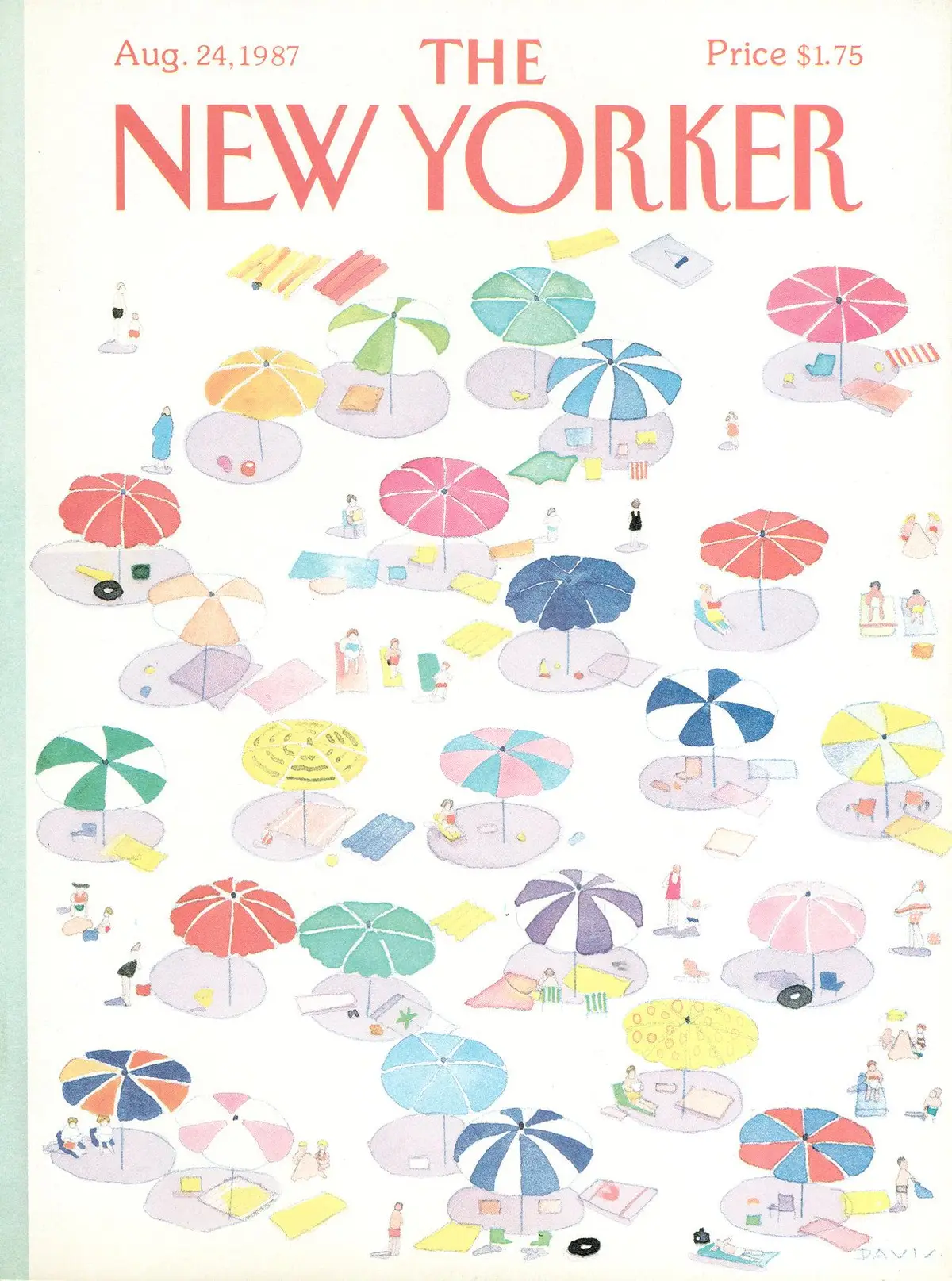 Обложка The New Yorker, 24 августа 1987, художник Сьюзен Дэвис