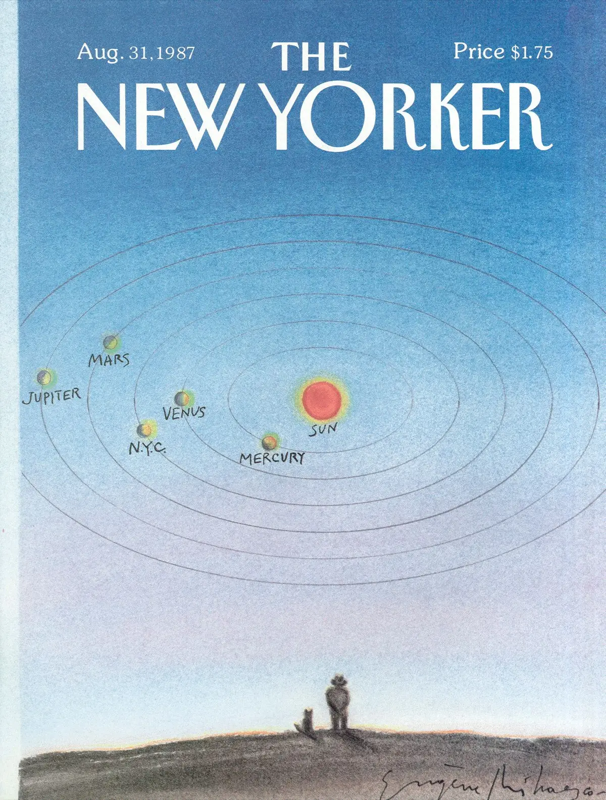 Обложка The New Yorker, 31 августа 1987, художник Эжен Михаеско