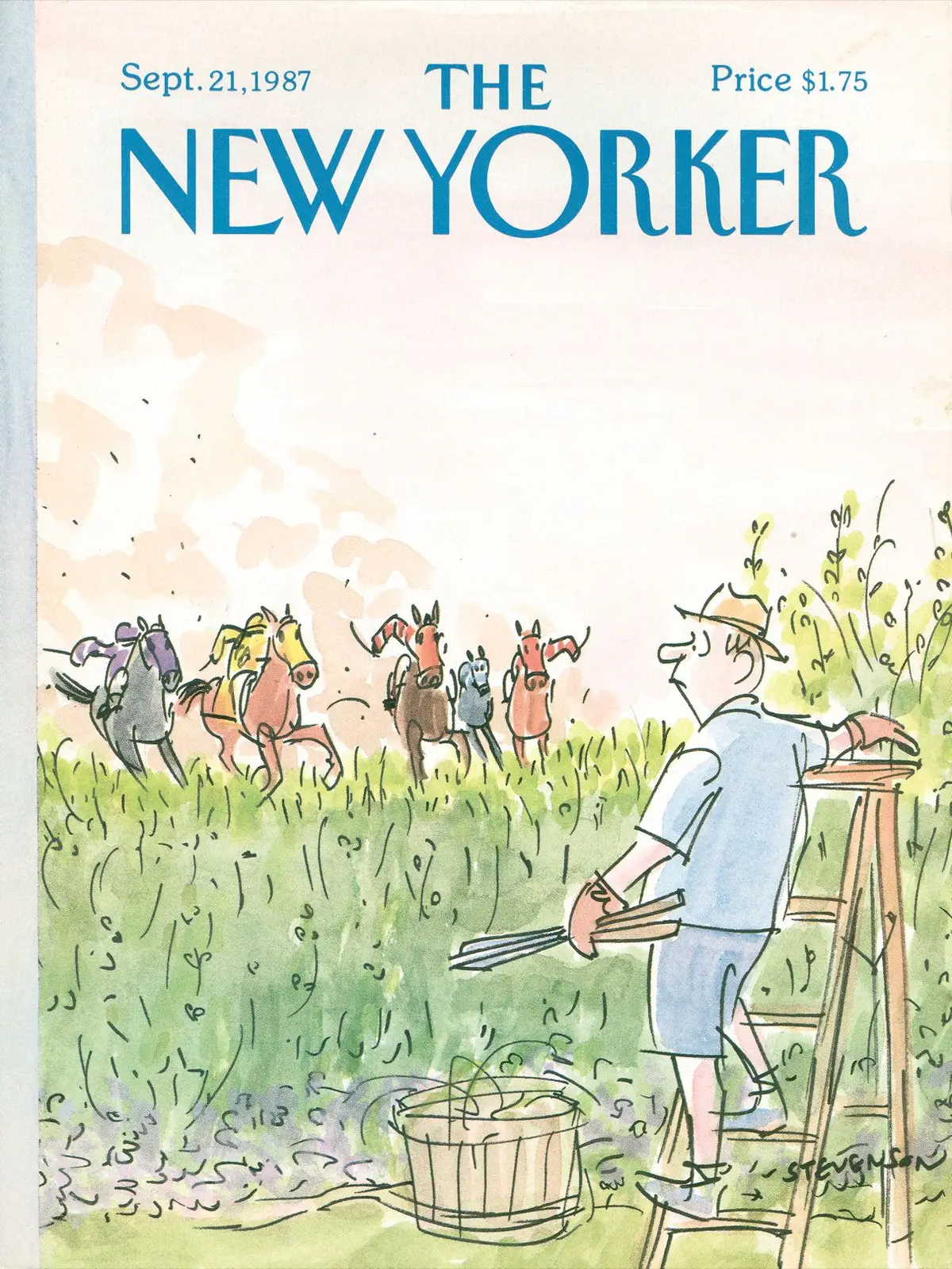 Обложка The New Yorker, 21 сентября 1987, художник Джеймс Стивенсон