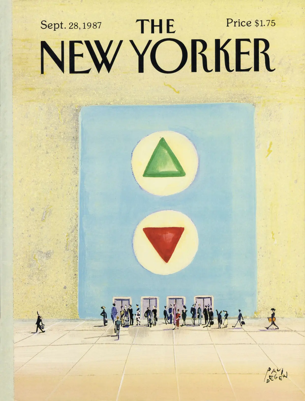 Обложка The New Yorker, 28 сентября 1987, художник Пол Деген