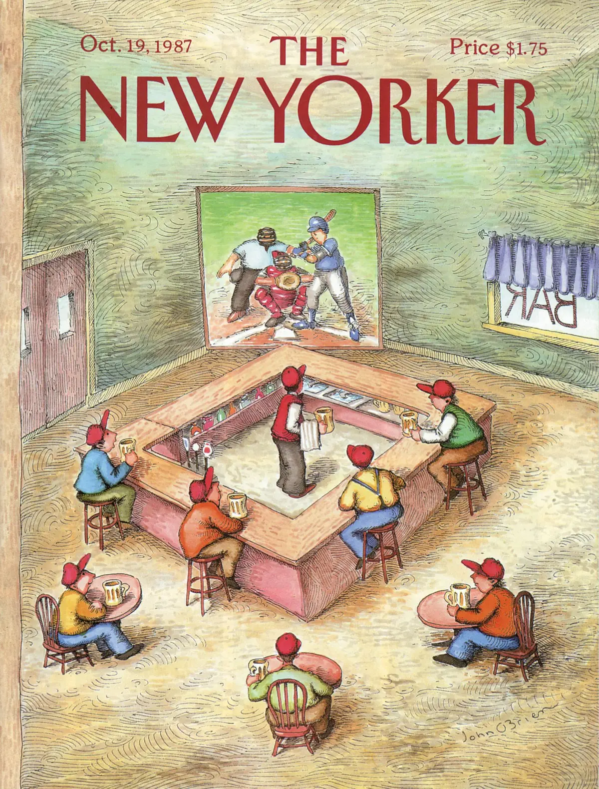 Обложка The New Yorker, 19 октября 1987, художник Джон О’Брайен