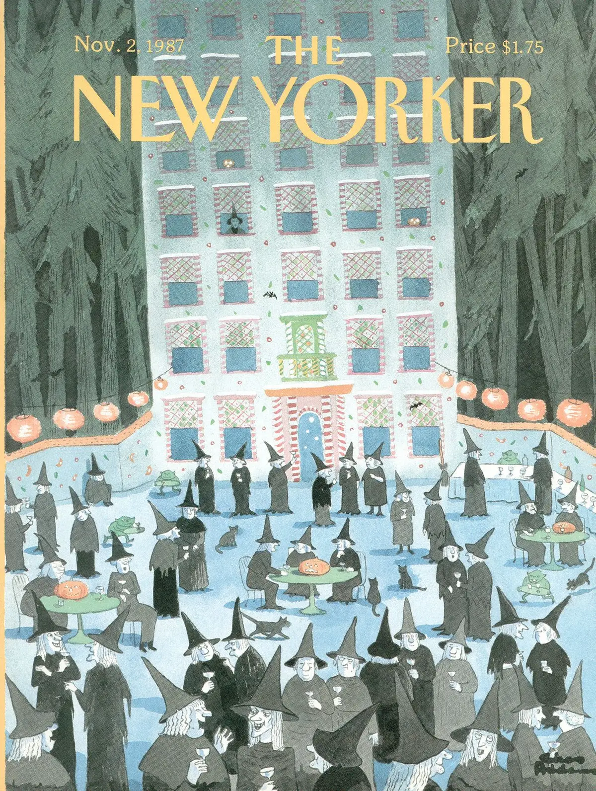 Обложка The New Yorker, 2 ноября 1987, художник Чарльз Аддамс