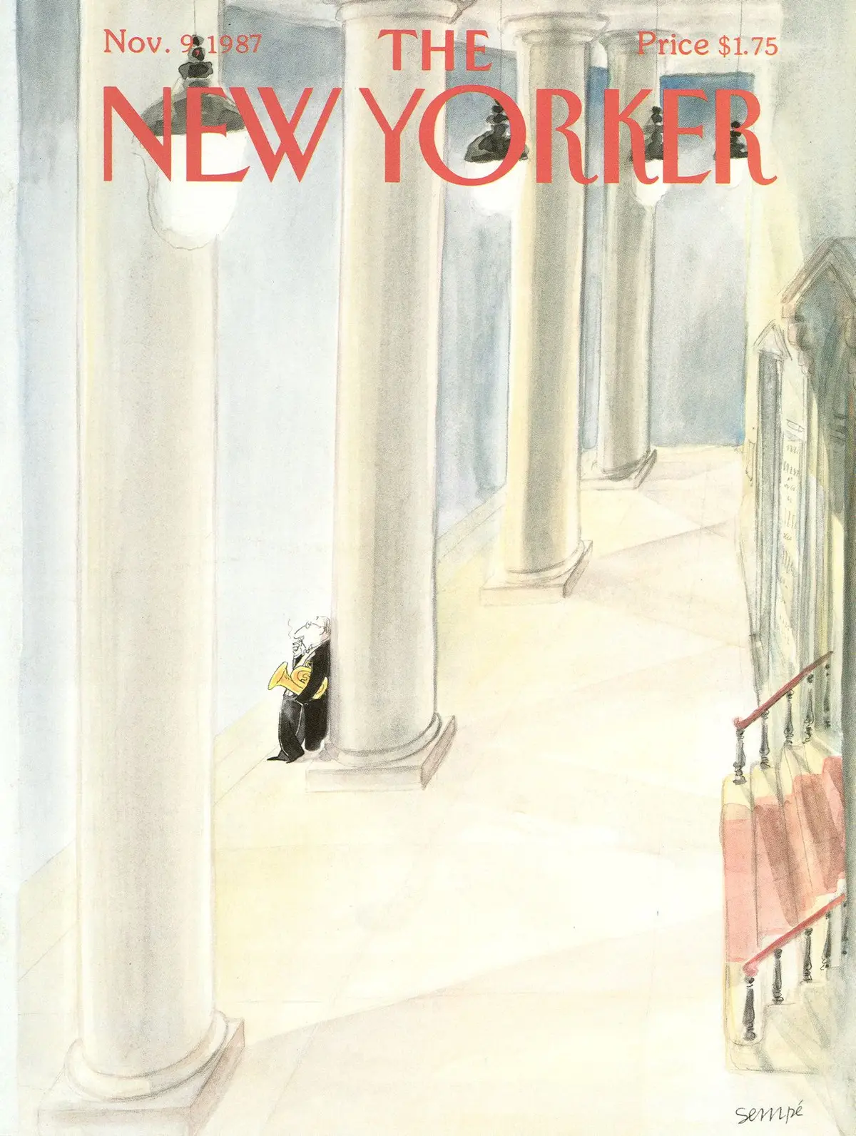 Обложка The New Yorker, 9 ноября 1987, художник Жан-Жак Сампе