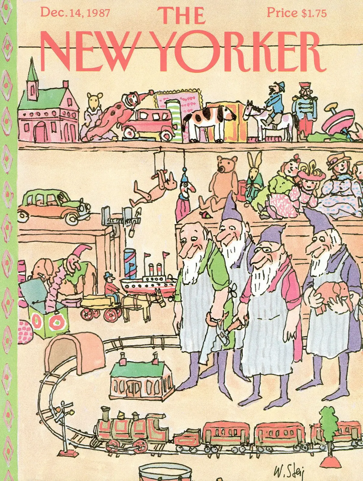 Обложка The New Yorker, 14 декабря 1987, художник Уильям Стейг