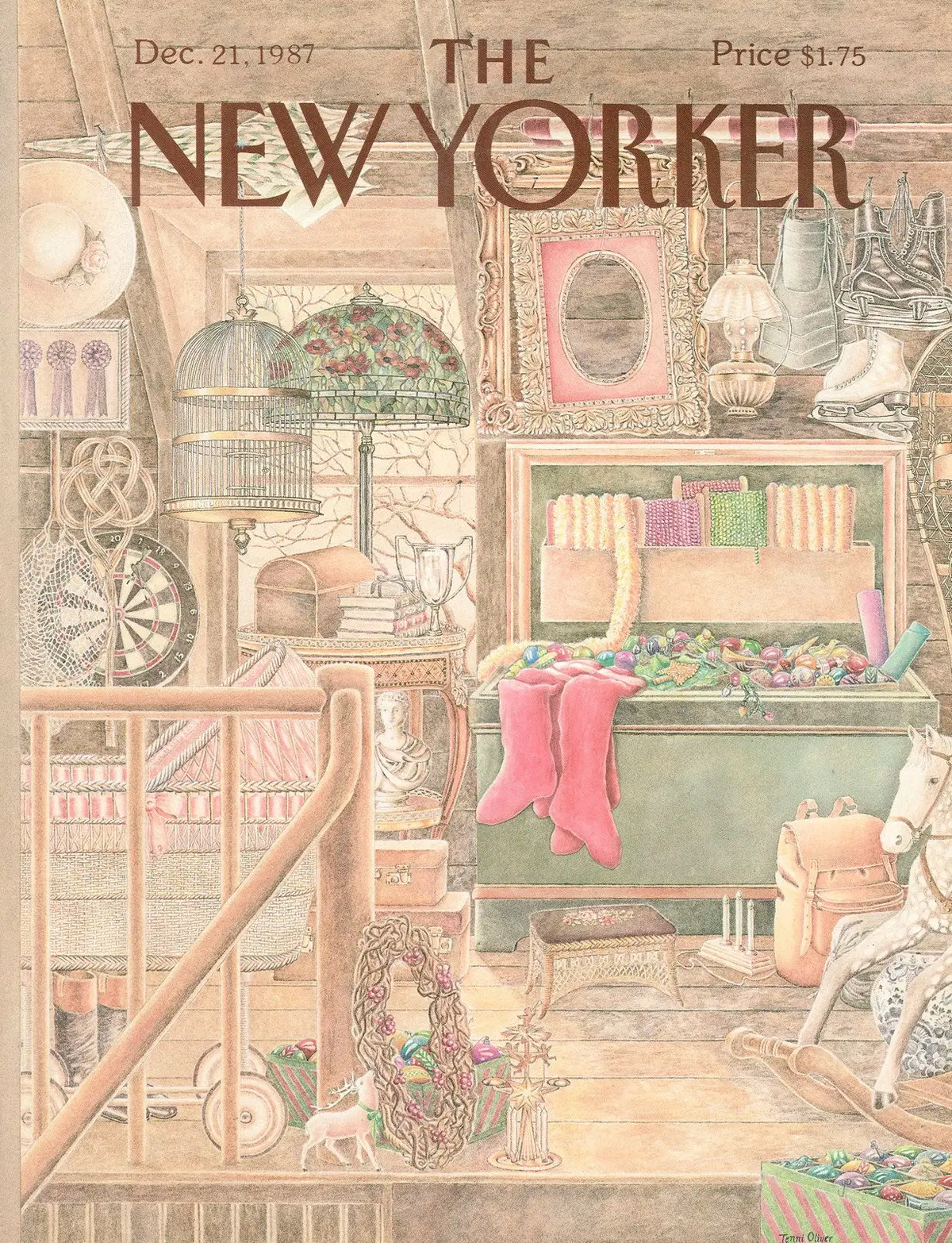 Обложка The New Yorker, 21 декабря 1987, художник Дженни Оливер