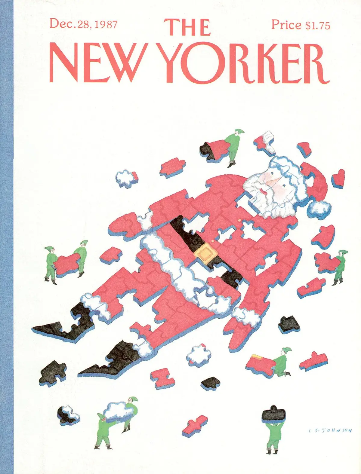 Обложка The New Yorker, 28 декабря 1987, художник Лонни Сью Джонсон