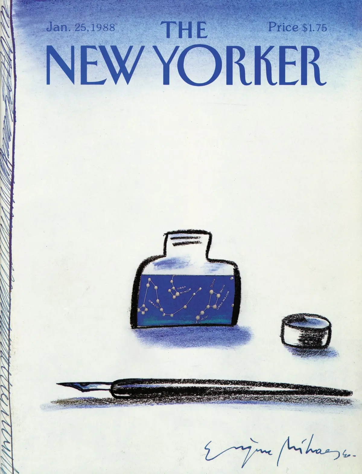 Обложка The New Yorker, 25 января 1988, художник Эжен Михаеско