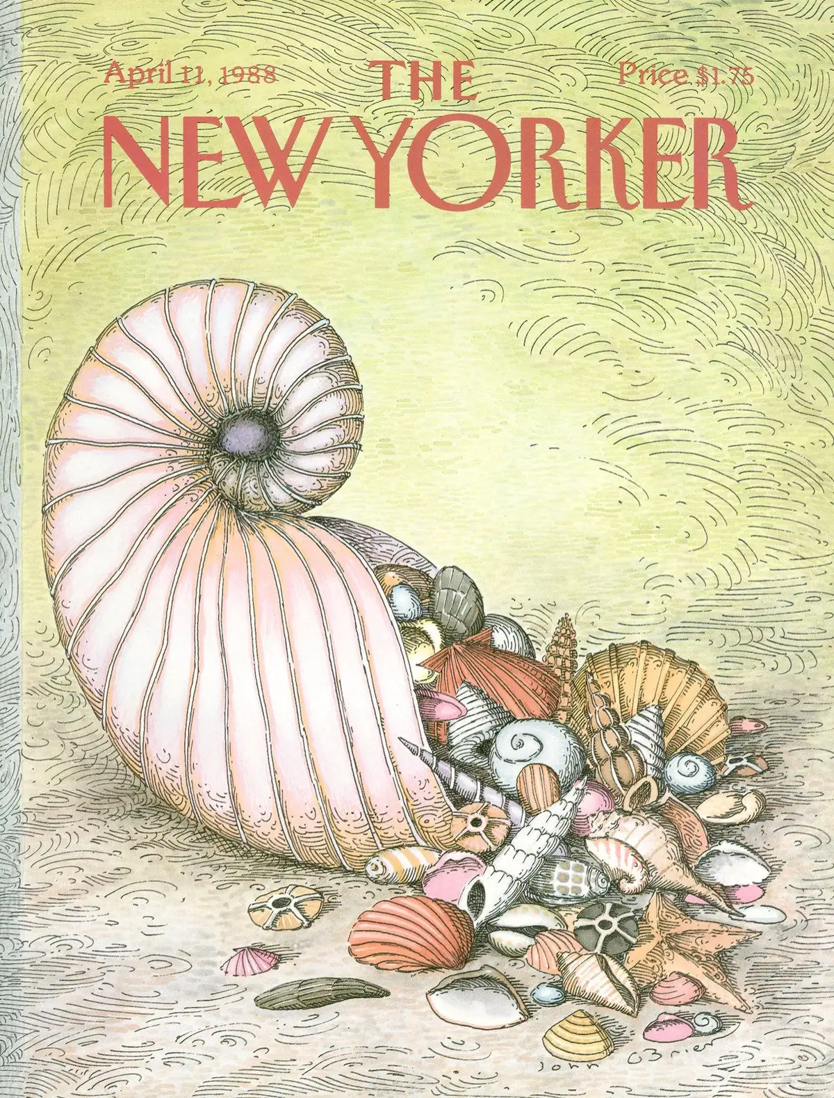 Обложка The New Yorker, 11 апреля 1988, художник Джон О’Брайен