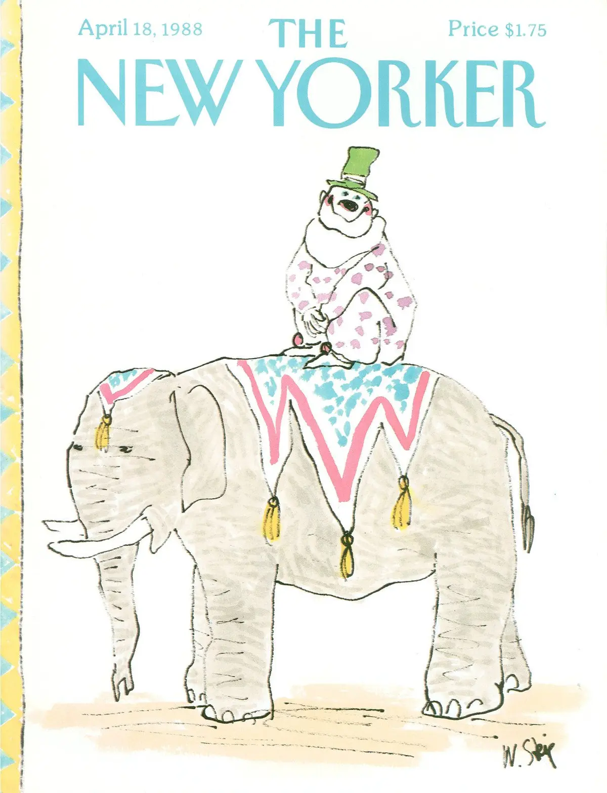 Обложка The New Yorker, 18 апреля 1988, художник Уильям Стейг