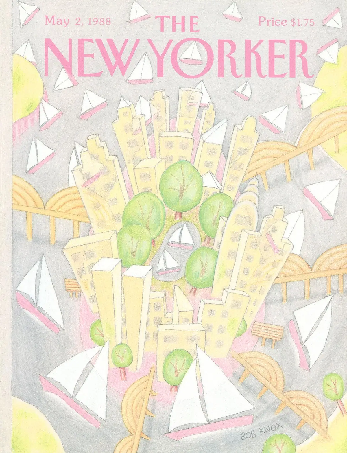 Обложка The New Yorker, 2 мая 1988, художник Боб Нокс