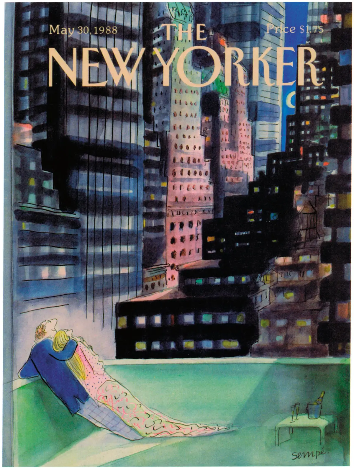 Обложка The New Yorker, 30 мая 1988, художник Жан-Жак Сампе