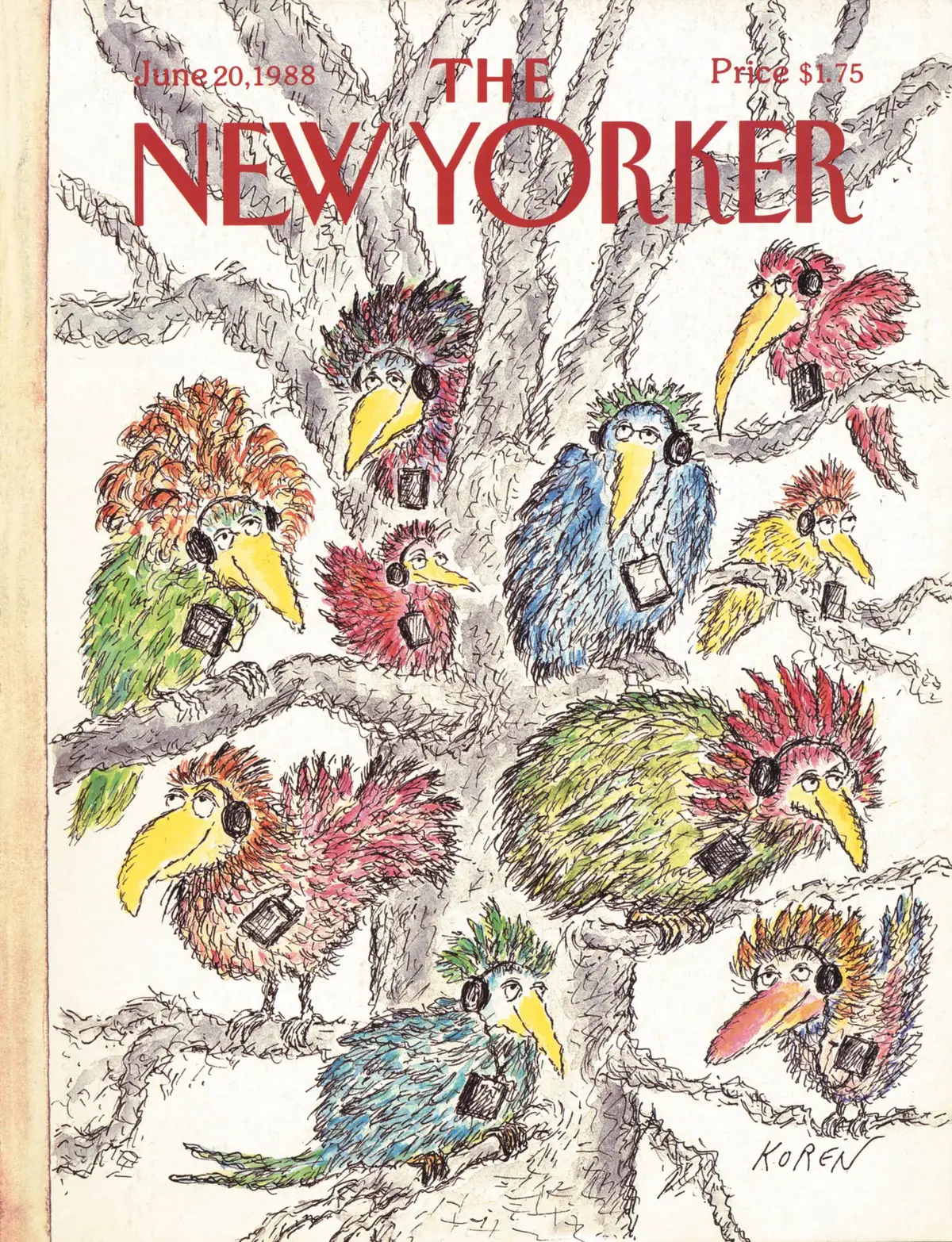 Обложка The New Yorker, 20 июня 1988, художник Эдвард Корен