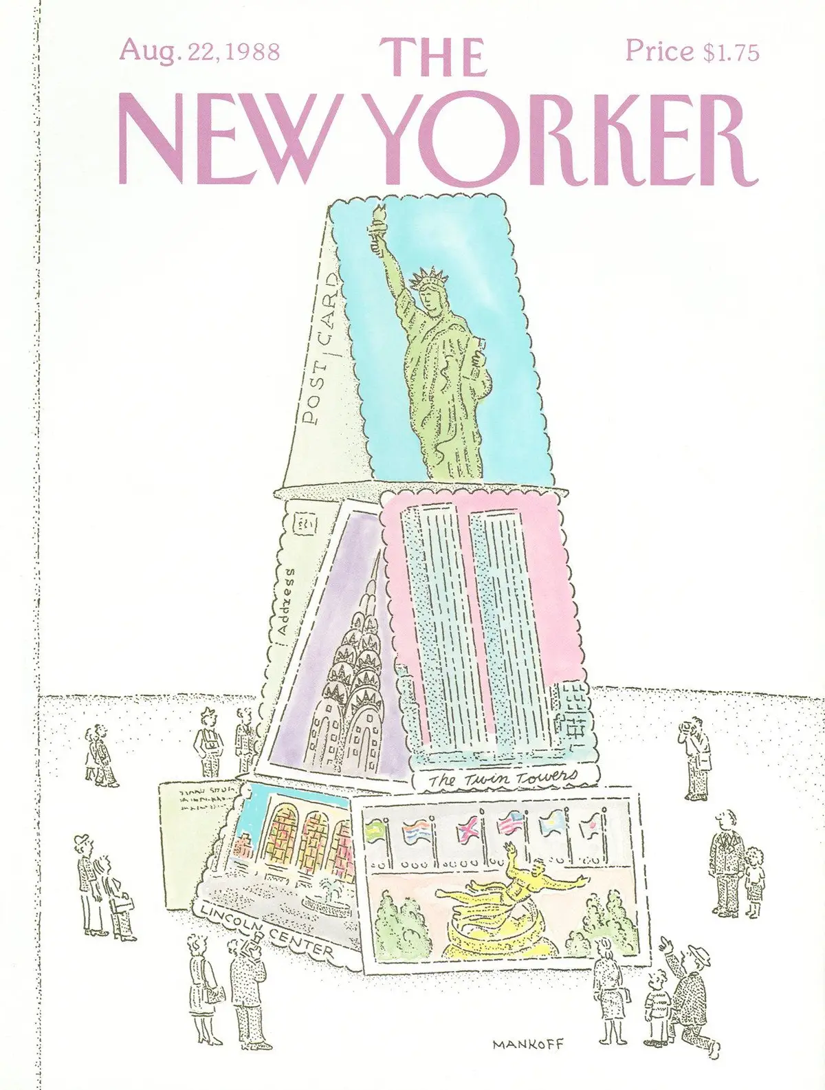 Обложка The New Yorker, 22 августа 1988, художник Роберт Манкофф