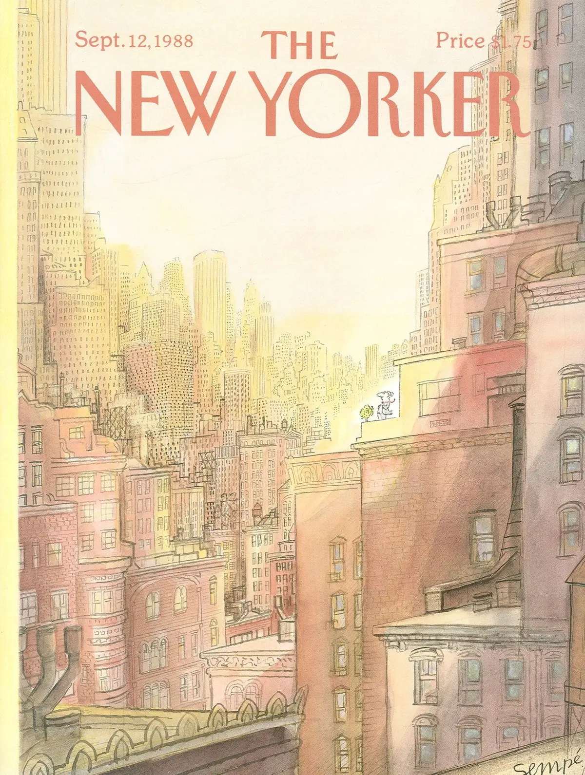 Обложка The New Yorker, 12 сентября 1988, художник Жан-Жак Сампе