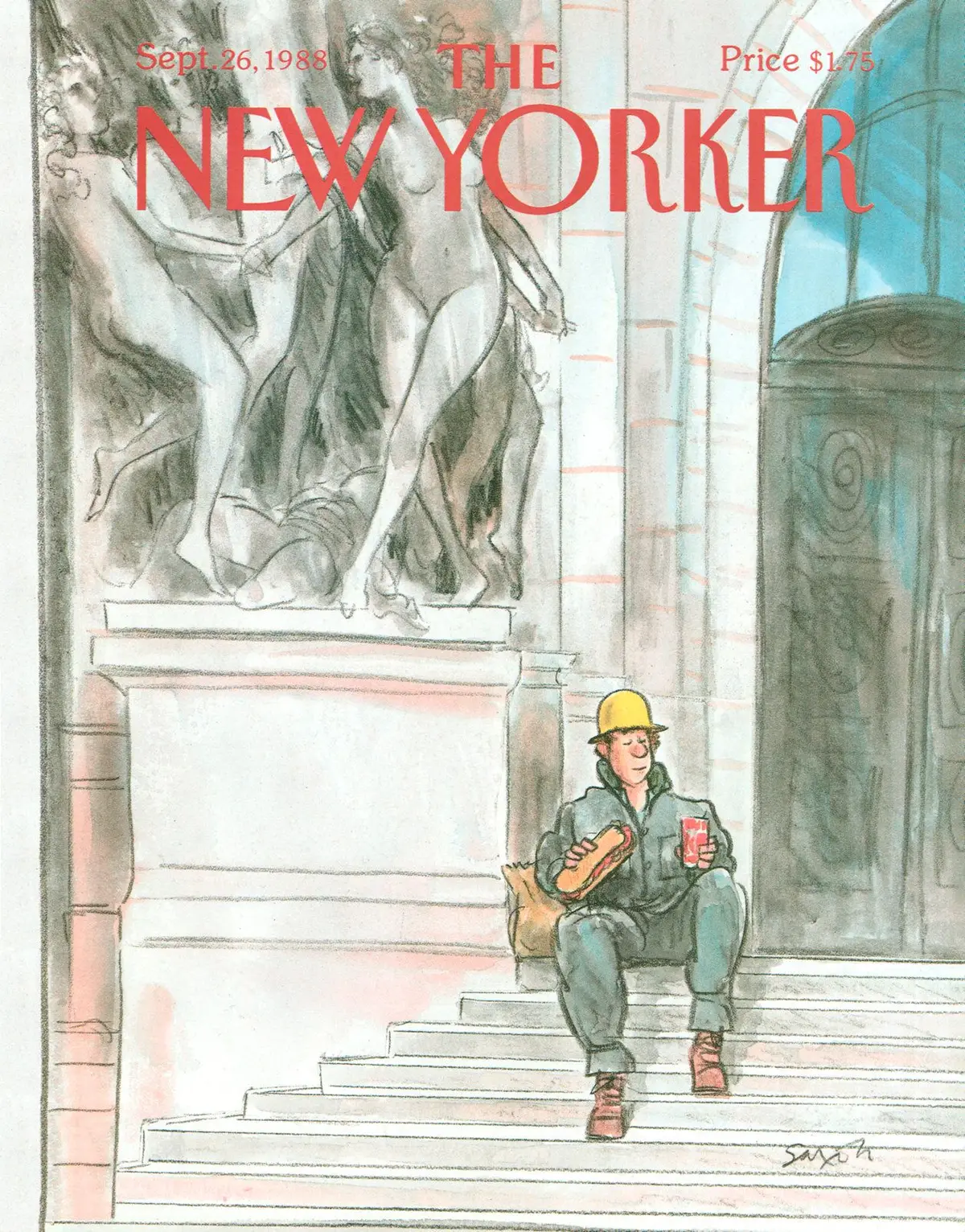 Обложка The New Yorker, 26 сентября 1988, художник Чарльз Саксон