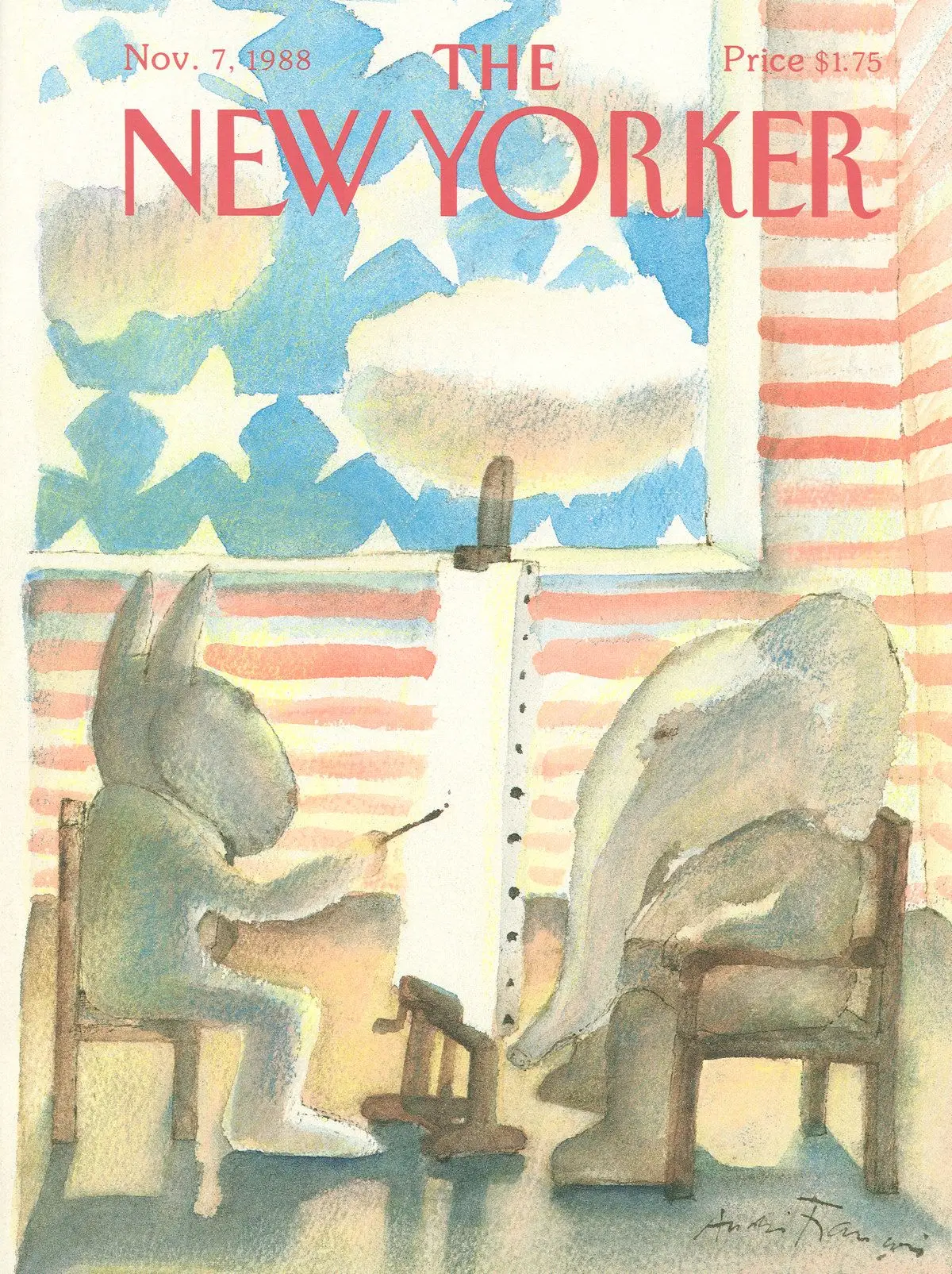 Обложка The New Yorker, 7 ноября 1988, художник Андре Франсуа