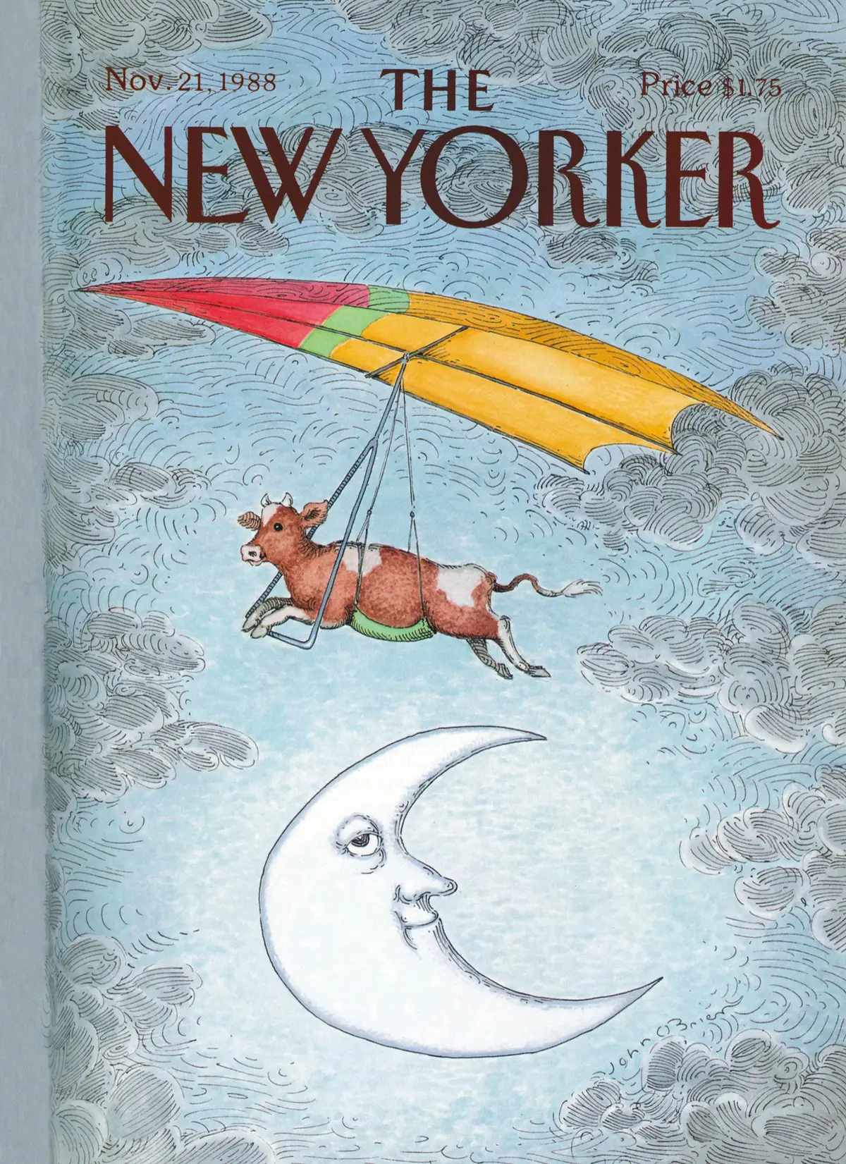 Обложка The New Yorker, 21 ноября 1988, художник Джон О’Брайен