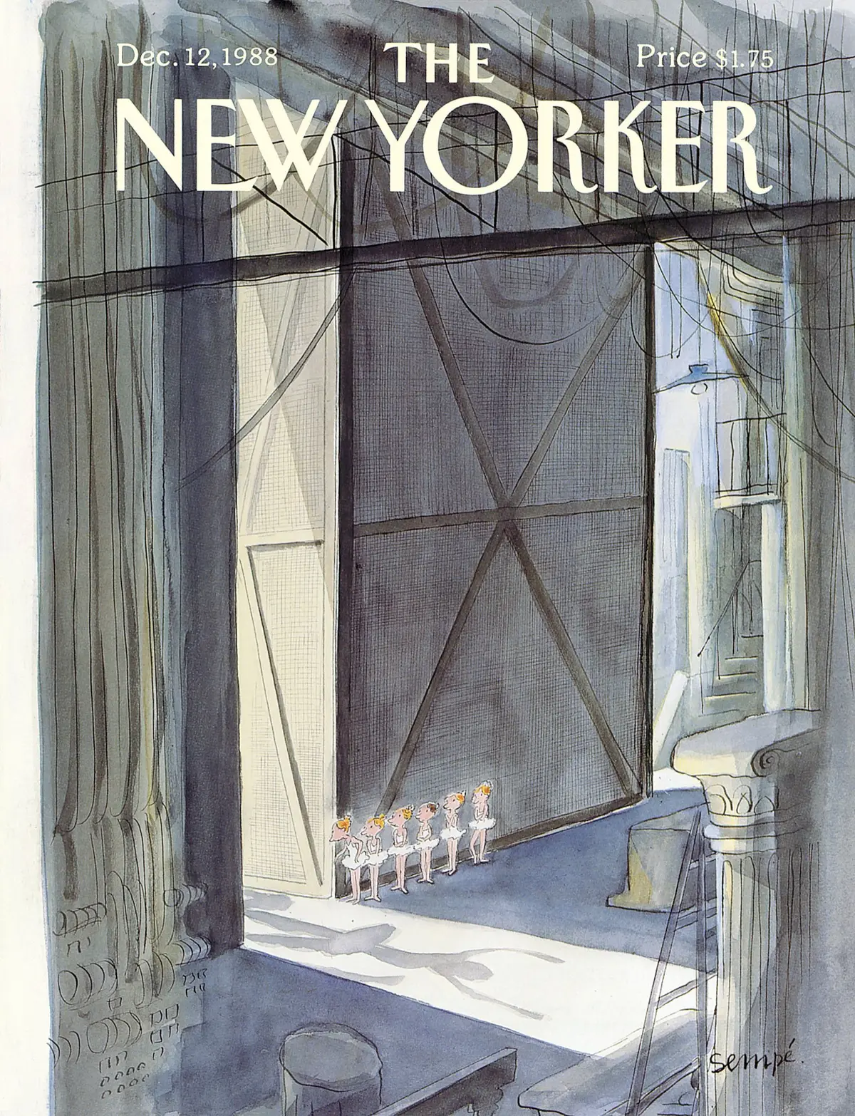 Обложка The New Yorker, 12 декабря 1988, художник Жан-Жак Сампе