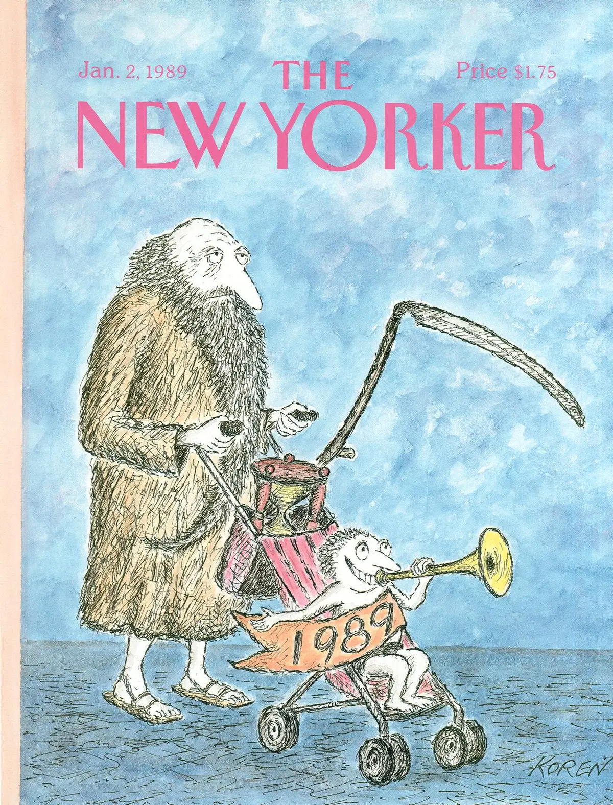 Обложка The New Yorker, 2 января 1989, художник Эдвард Корен