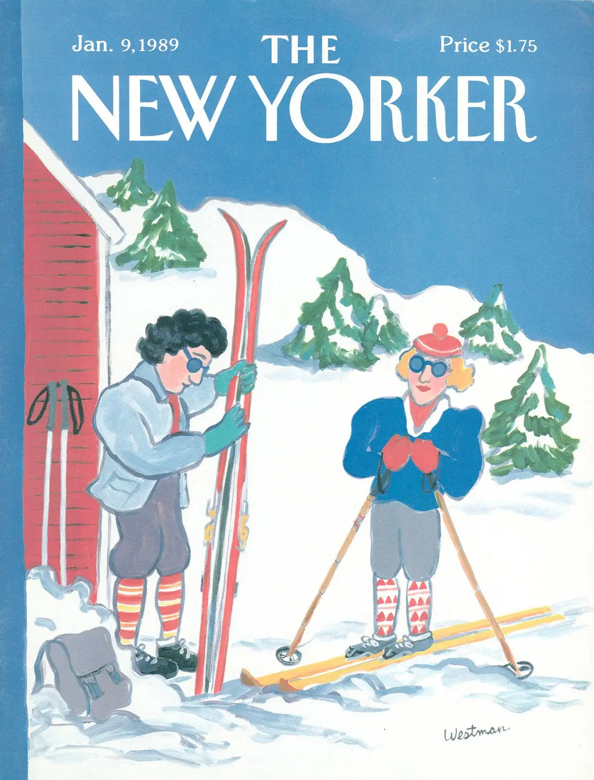 Обложка The New Yorker, 9 января 1989, художник Барбара Уэстман