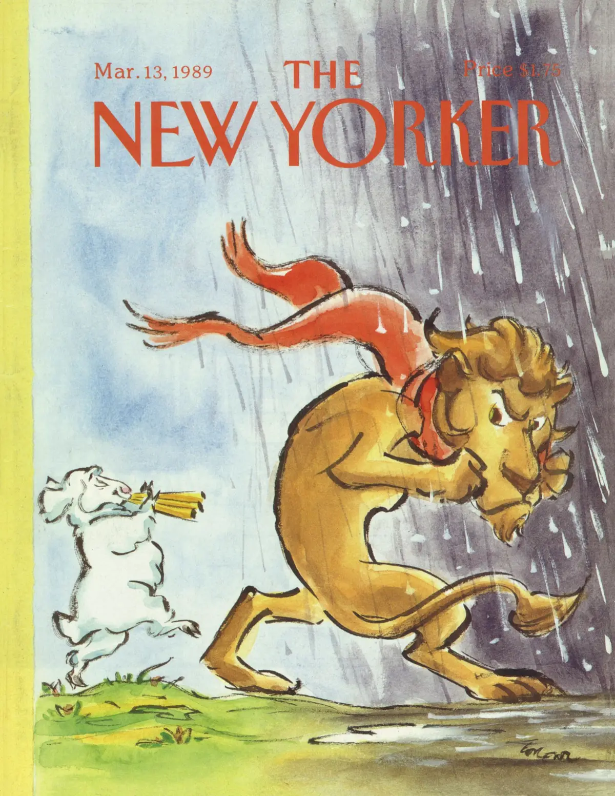 Обложка The New Yorker, 13 марта 1989, художник Ли Лоренц