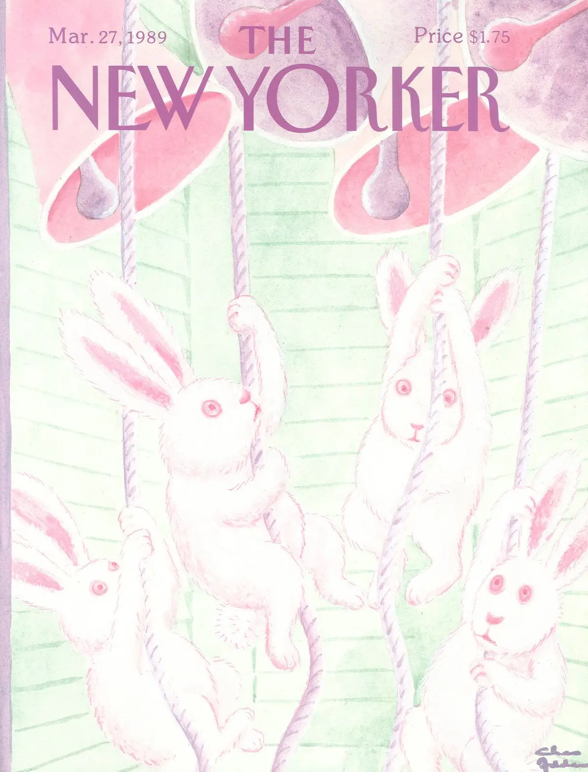 Обложка The New Yorker, 27 марта 1989, художник Чарльз Аддамс