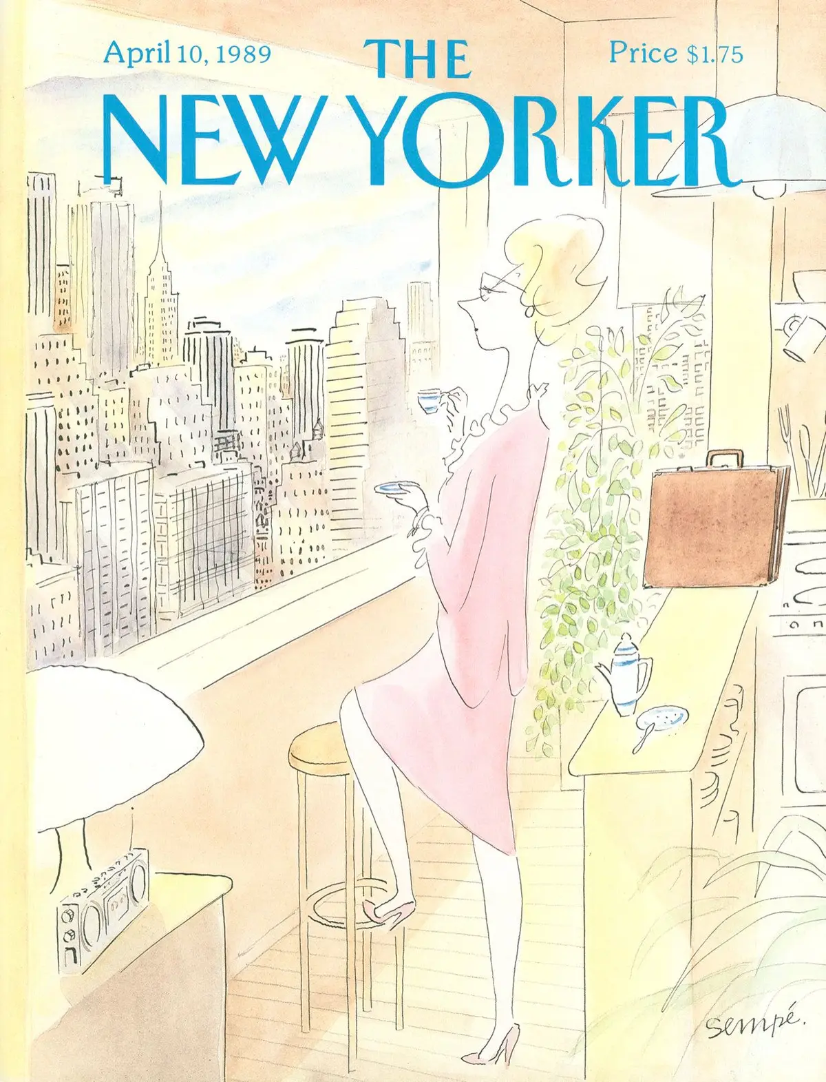 Обложка The New Yorker, 10 апреля 1989, художник Жан-Жак Сампе