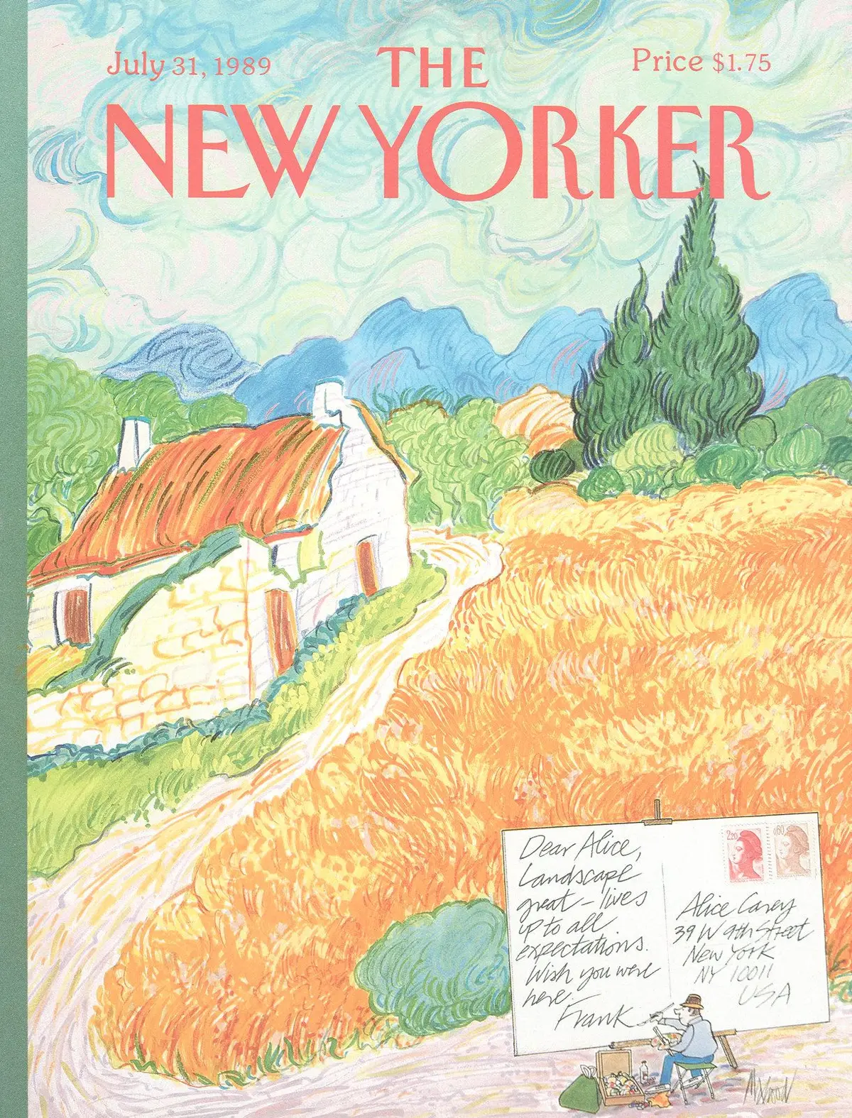 Обложка The New Yorker, 31 июля 1989, художник Кеннет Махуд