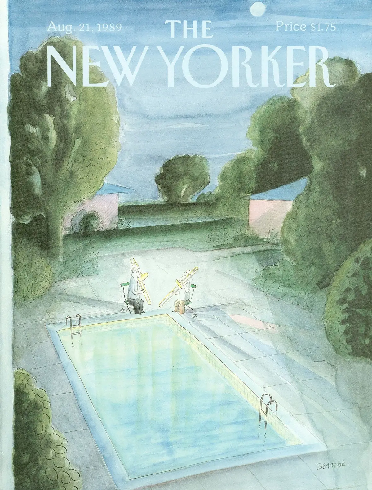 Обложка The New Yorker, 21 августа 1989, художник Жан-Жак Сампе