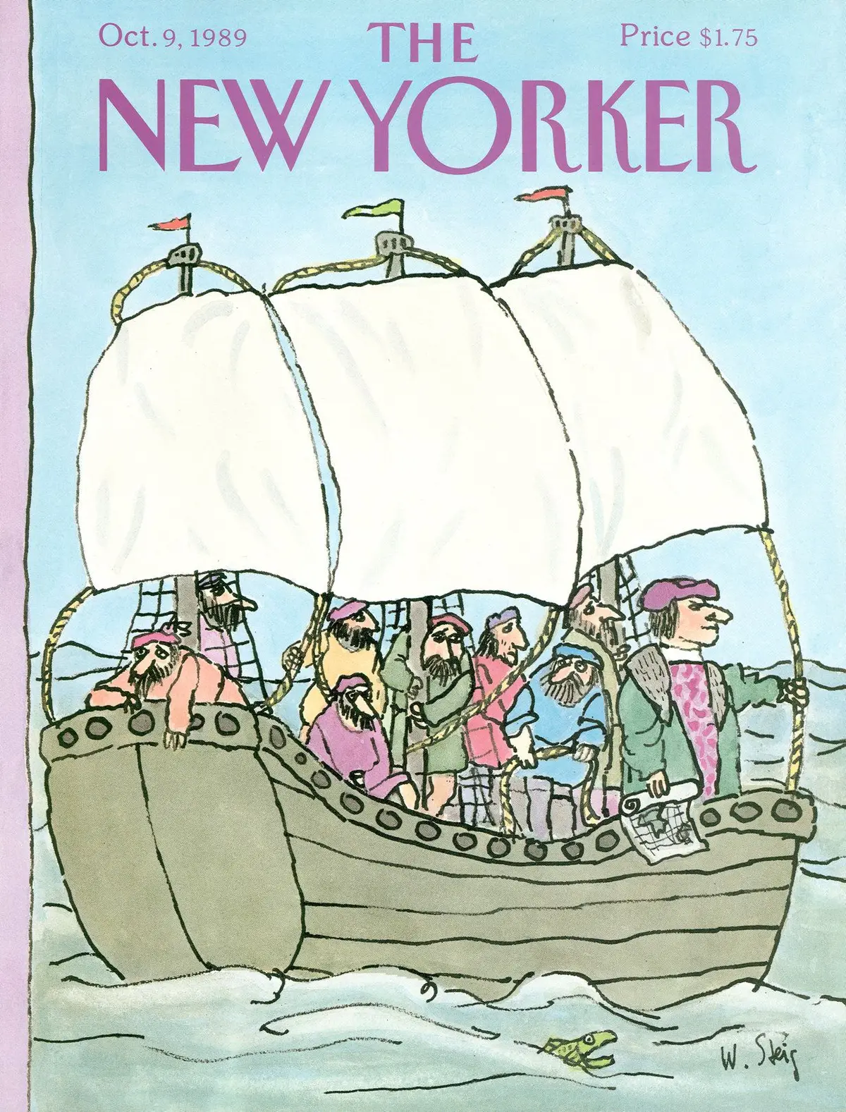 Обложка The New Yorker, 9 октября 1989, художник Уильям Стейг