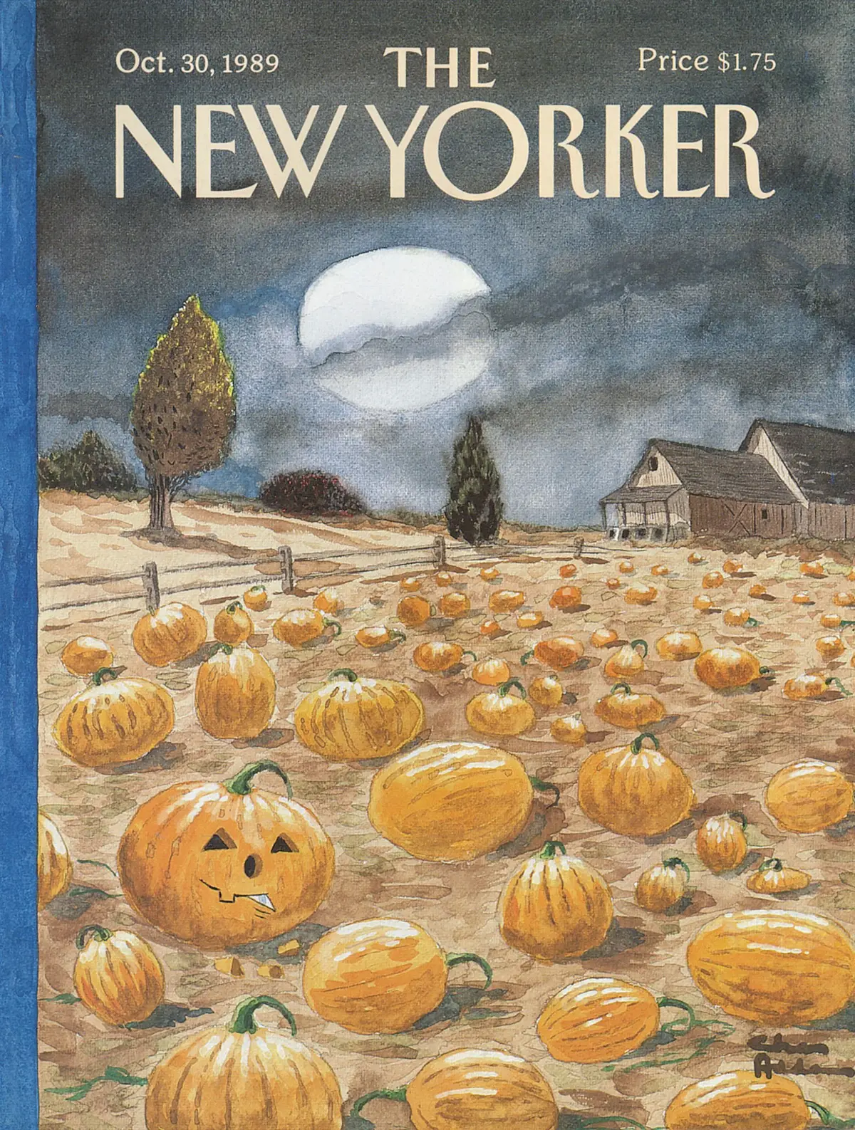 Обложка The New Yorker, 30 октября 1989, художник Чарльз Аддамс