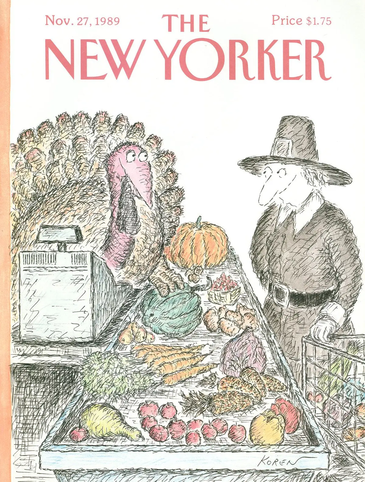 Обложка The New Yorker, 27 ноября 1989, художник Эдвард Корен