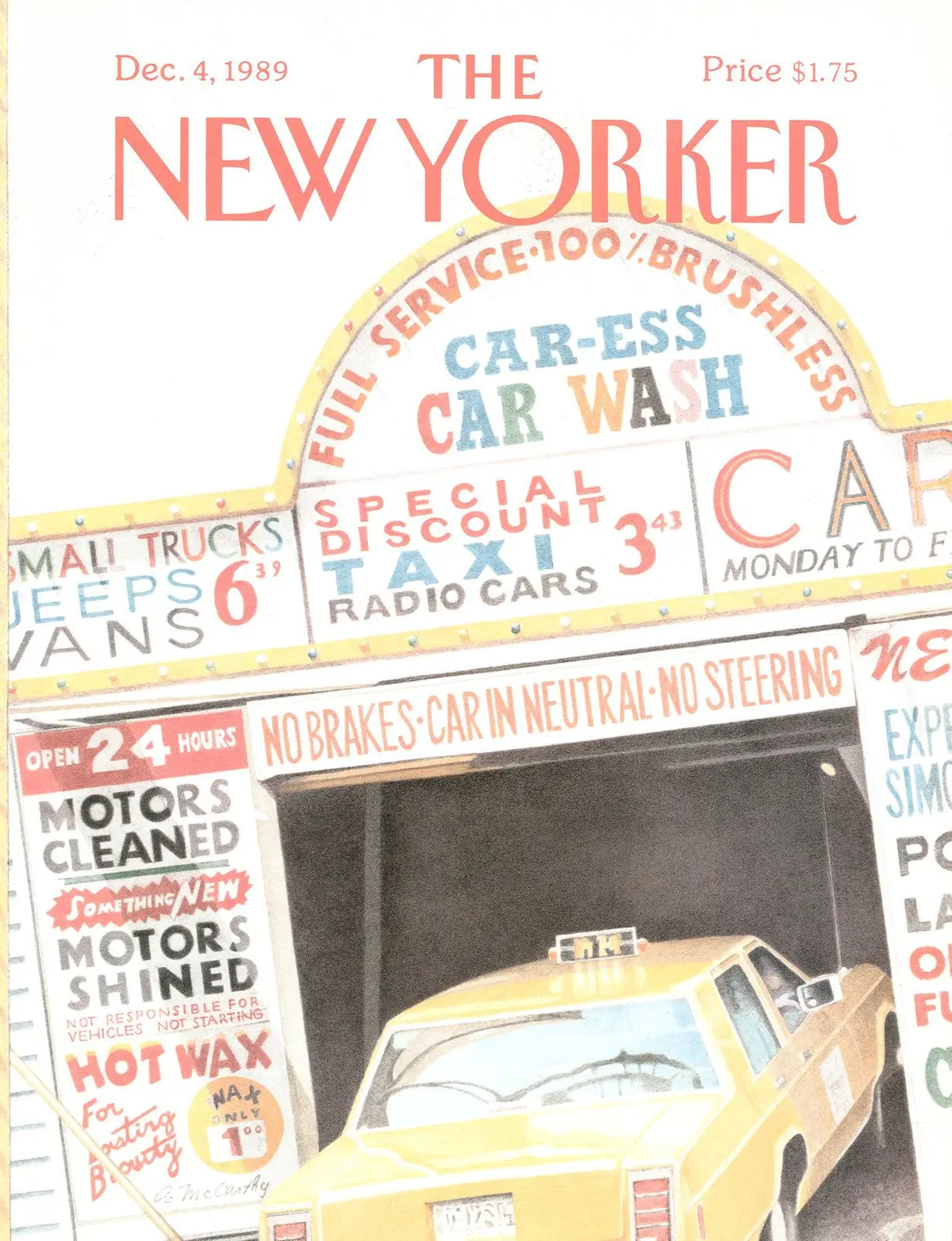 Обложка The New Yorker, 4 декабря 1989, художник Энн Маккарти